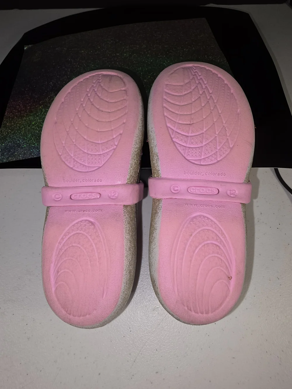 CROCS sparkling silver